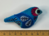 Blue finch felt brooch