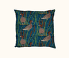 cushion featuring Australian wood ducks in water surrounded by bulrushes