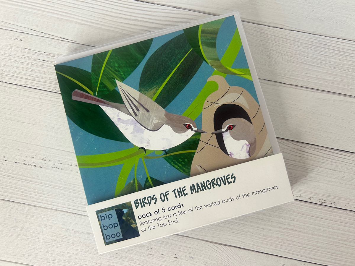Pack of five cards featuring birds of the Top End mangroves.