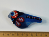 Blue and red bird felt brooch