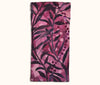Canvas glasses slip case featuring a leafy pattern of deep sea kelp with bubbles in pinks and purples