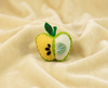 Granny Smith apple felt brooch