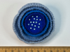 Blue layer felt brooch with beaded centre