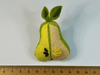 cut pear felt brooch